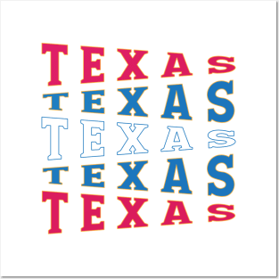 TEXT ART USA TEXAS Posters and Art